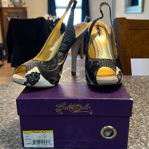 HaleBob platform peep toe heels